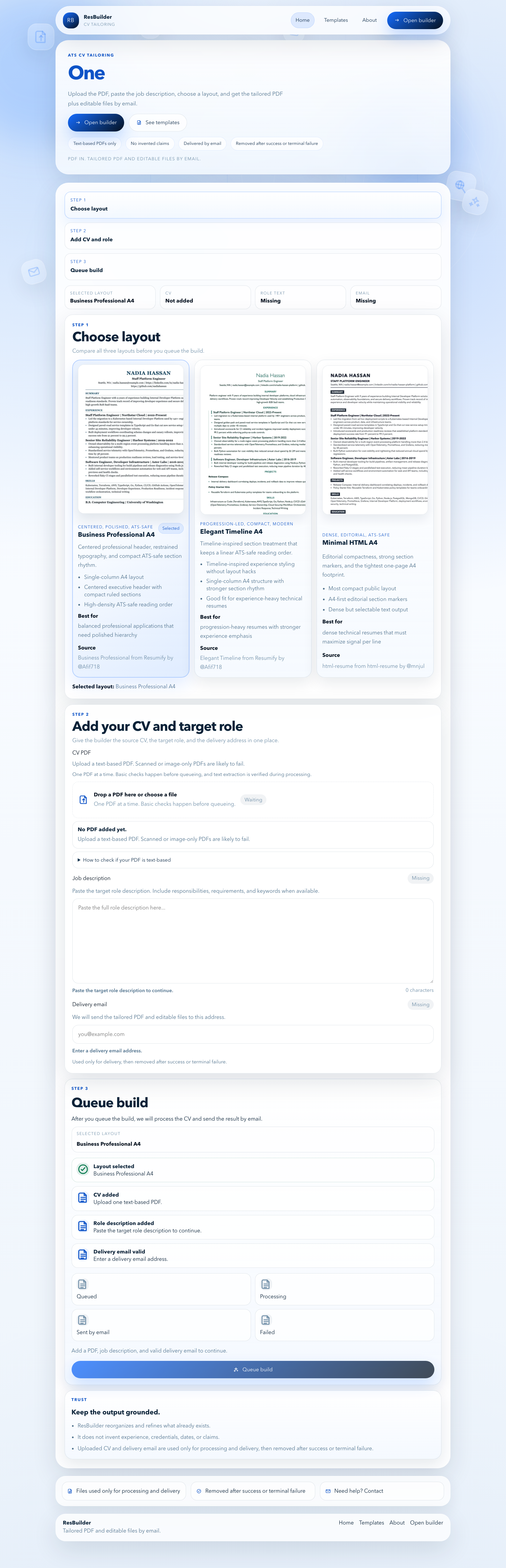 ResBuilder | Building a Trustworthy AI Resume Builder for Real People